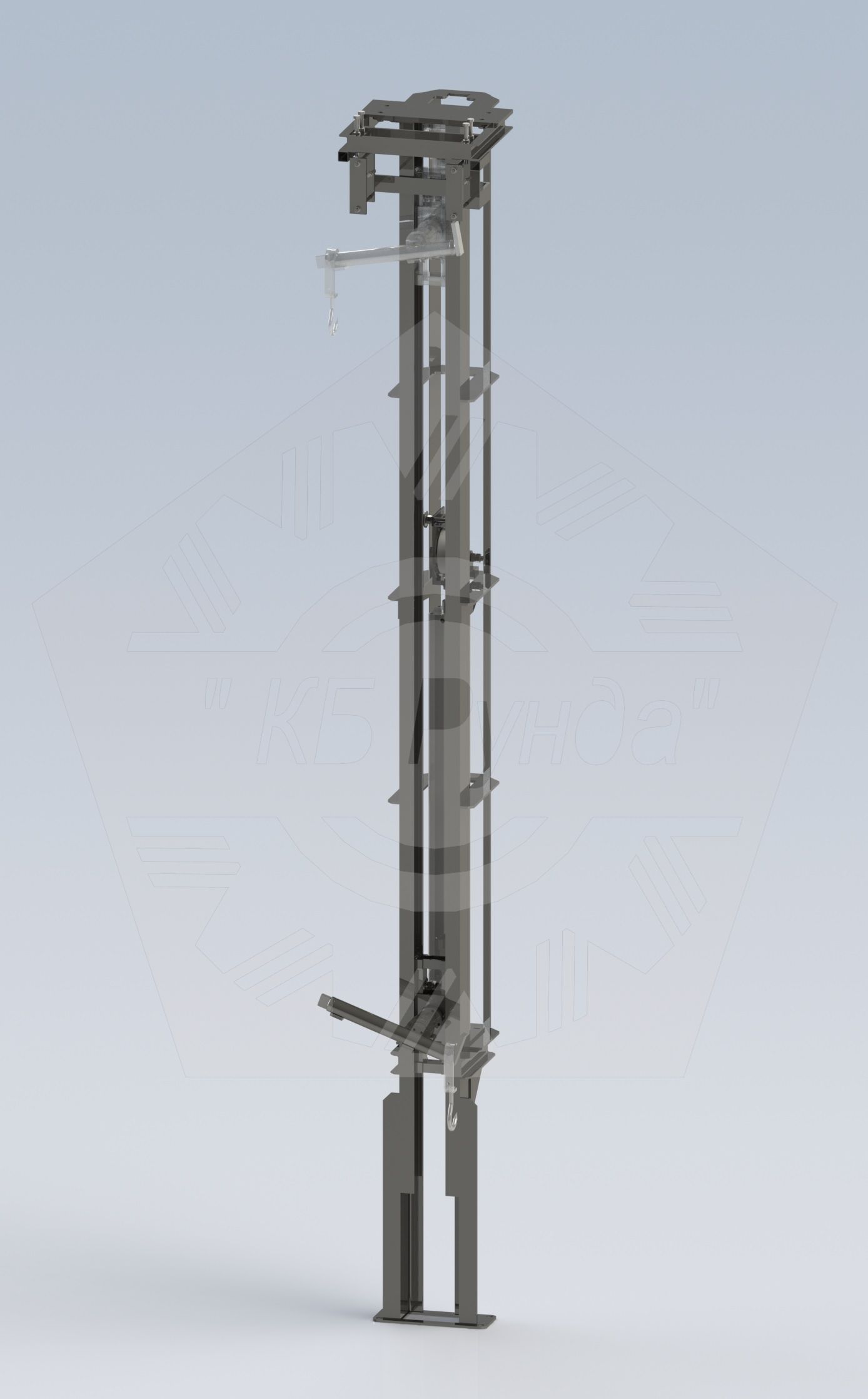 Подъёмник на путь пневматический одноцилиндровый КР-ФПТ-ПЗ-1